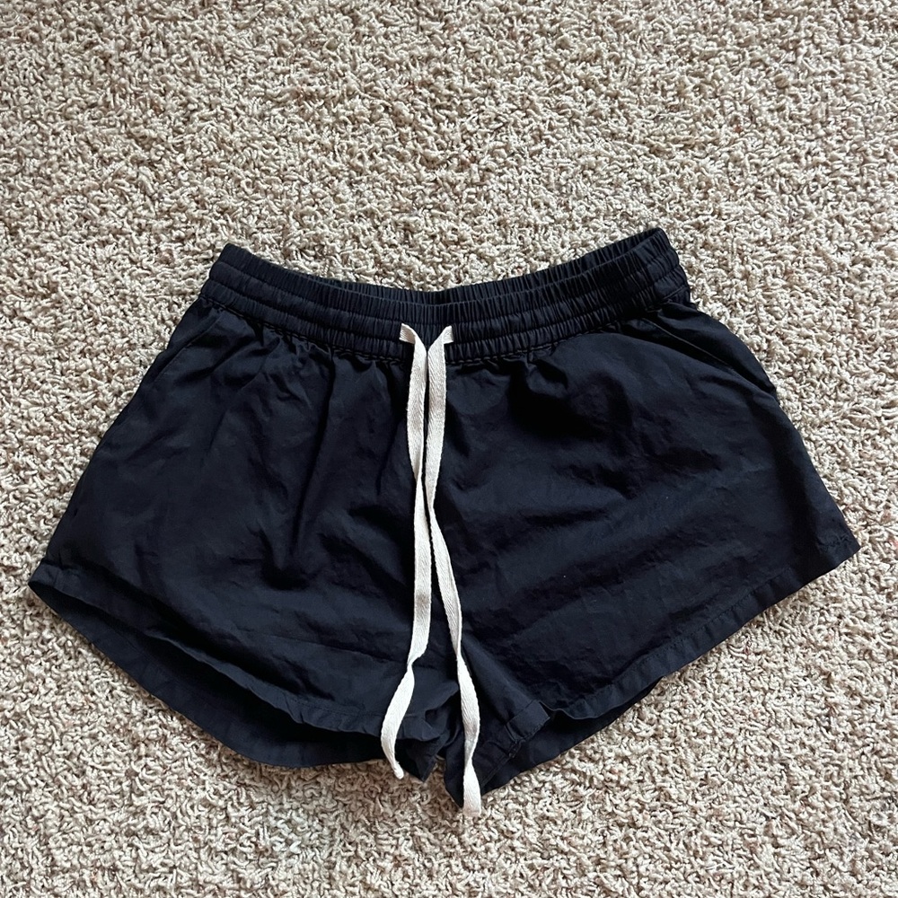 Billabong Black Athletic Shorts with White Drawstring